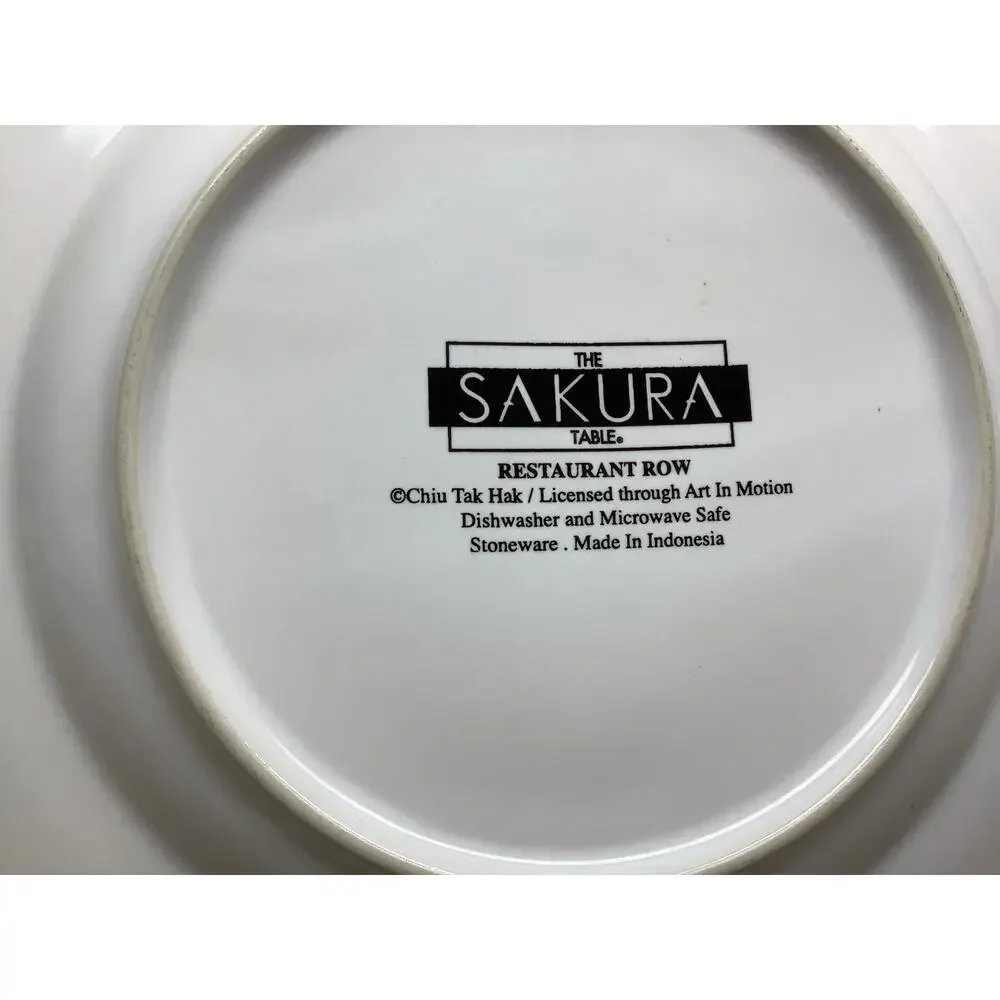 Restaurant Row Sakura Salad Plates -Set of 4 - Chiu Tak Hak Artist 8 1/4